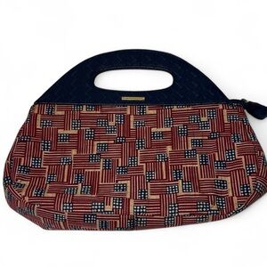 LONGABERGER HOMESTEAD BAG PURSE,  AMERICAN FLAG OLD GLORY VINTAGE